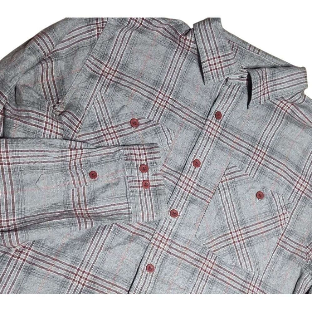 Mountain Khakis Men's Owen Classic Flannel Shirt‎ Grey Plaid Large